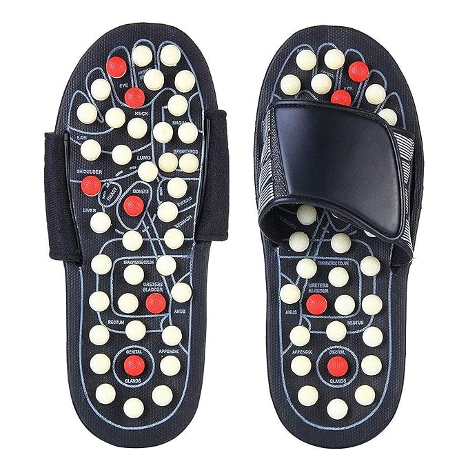 DAZIBAO® Spring Acupressure and Magnetic Therapy Accu Paduka Slippers Foot Massager for Full Body Blood Circulation Slippers Foot Massager - Image 3