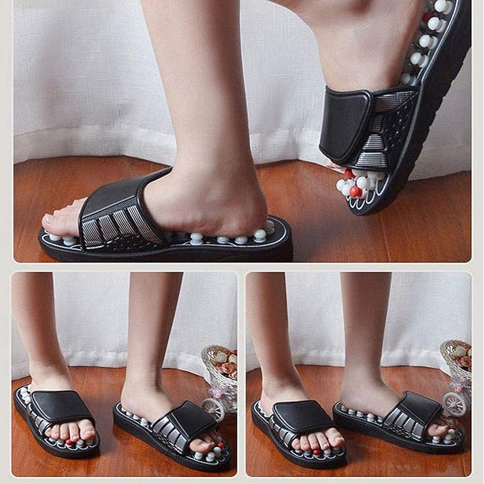 DAZIBAO® Spring Acupressure and Magnetic Therapy Accu Paduka Slippers Foot Massager for Full Body Blood Circulation Slippers Foot Massager - Image 2