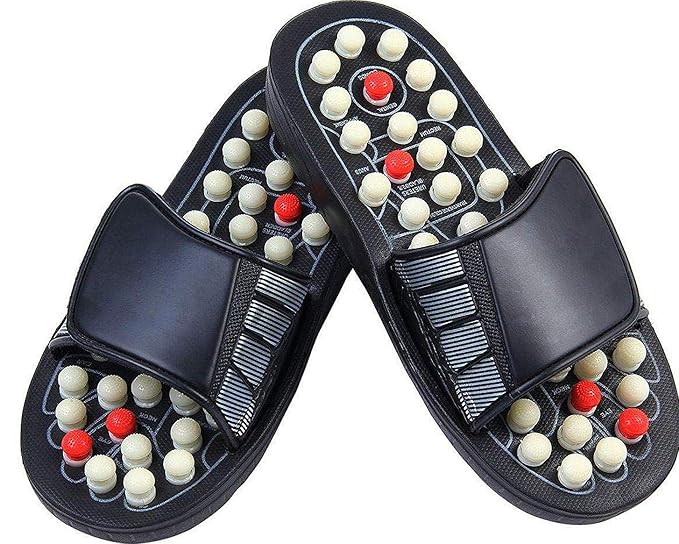 DAZIBAO® Spring Acupressure and Magnetic Therapy Accu Paduka Slippers Foot Massager for Full Body Blood Circulation Slippers Foot Massager